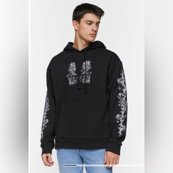 Forever 21 Other - FOREVER 21 men’s Embroidered Buena Suerte Hoodie